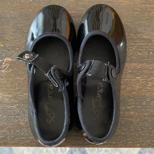 So danca black patent tap shoes toddler size 8M